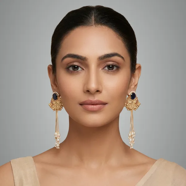 Antique_Gold_Elegant_Peacock_Earrings_With_Pearl_Drops_For_Women