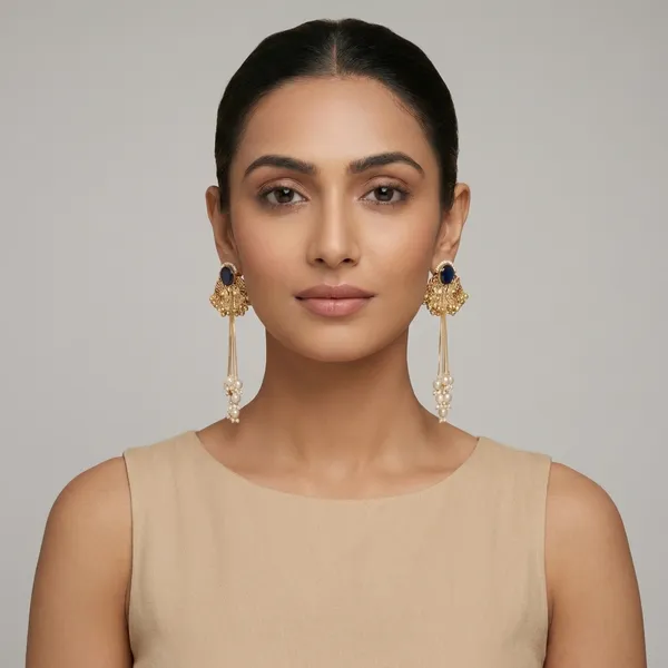 Antique_Gold_Elegant_Peacock_Earrings_With_Pearl_Drops_For_Women