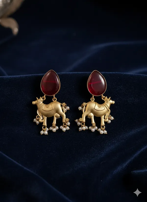 White_And_Gold_Elegant_Teardrop_Stone_Cow_Dangle_Earrings_With_Pearl_Accents_For_Women