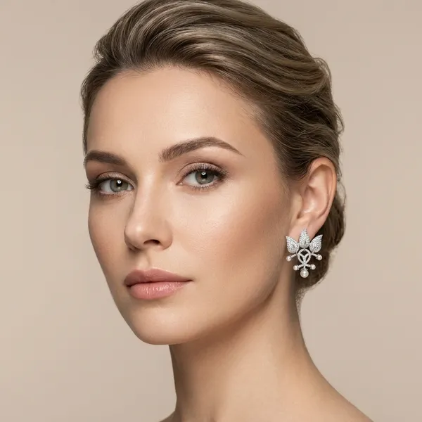 Silver_And_White_Toned_Floral_Crystal_Stud_Earrings_With_Pearl_Drops_For_Women
