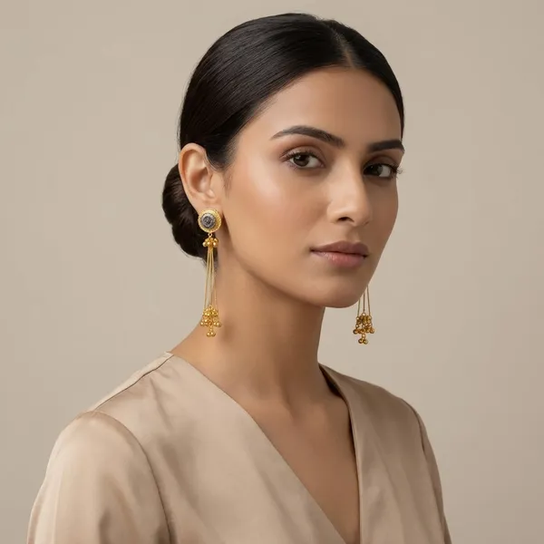 Gold_Elegant_Toned_Drop_Earrings_With_Coin_Detailing_And_Chain_Tassels_For_Women
