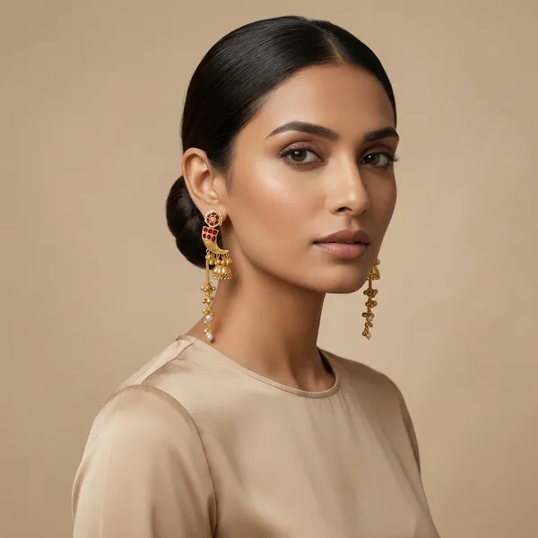 Ruby_And_Gold_Traditional_Toned_Crescent_Jhumka_Earrings_With_Stones_Pearl_Drops_For_Women