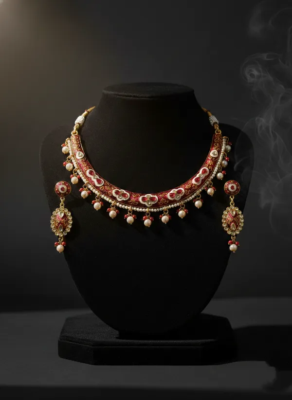 Red_And_Gold_Traditional_Meenakari_Kundan_Necklace_Set_With_Matching_Earrings_For_Women