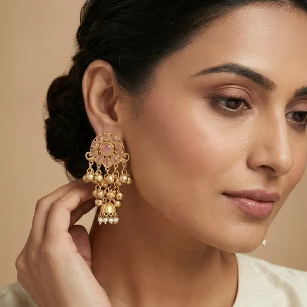Pink_And_Gold_Indian_Jhumka_Earrings_With_Stones_Pearl_Drops_For_Women