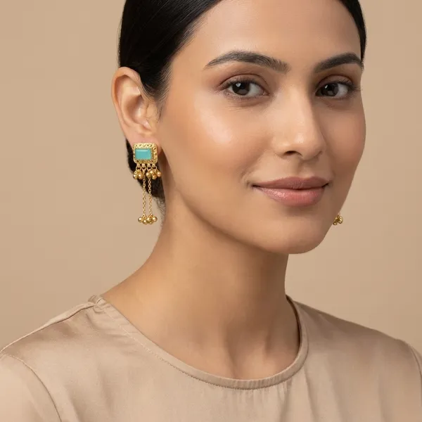 Gold_Traditional_Plated_Rectangular_Stone_Drop_Earrings_With_Chain_Danglers_For_Women