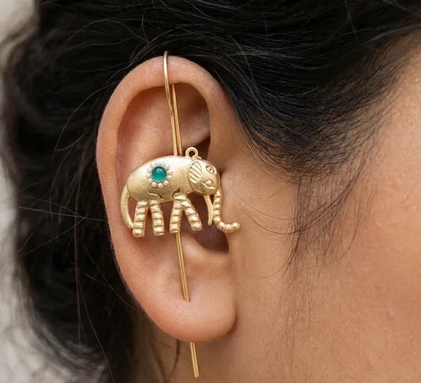 Blue_And_Gold_Golden_Elephant_Drop_Earrings_With_Stone_Accent_For_Women