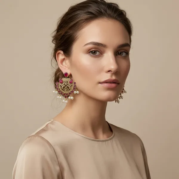Gold_And_White_Toned_Kemp_Stone_Chandbali_Earrings_With_Pearl_Drops_For_Women