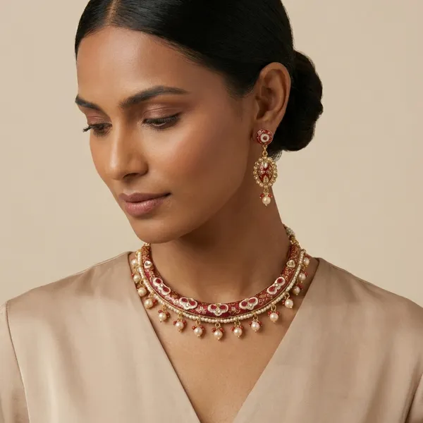 Red_And_Gold_Traditional_Meenakari_Kundan_Necklace_Set_With_Matching_Earrings_For_Women