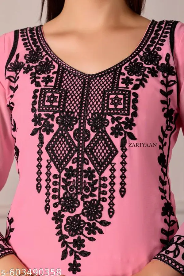 Pink_Georgette_With_Embroidery_Kurti_Set_For_Women