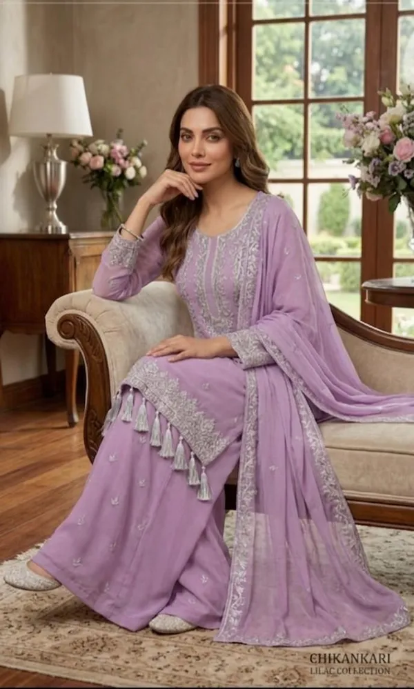 Elegant_Lavender_Georgette_3_Piece_Suit_Set_with_Silver_Embroidery_|_Designer_Kurta_Palazzo_Dupatta_|_Festive_Wear