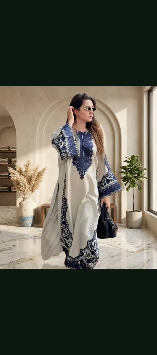 Off_White_Georgette_With_Embroidery_Kurti_Set_For_Women