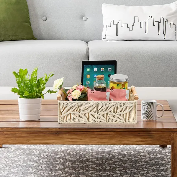 Off_White_Katahira_Boho_Decor_Cotton_Macrame_Storage_Organiser_Baskets_Tray_With_Wooden_Handle_For_Bathroom,Kitchen