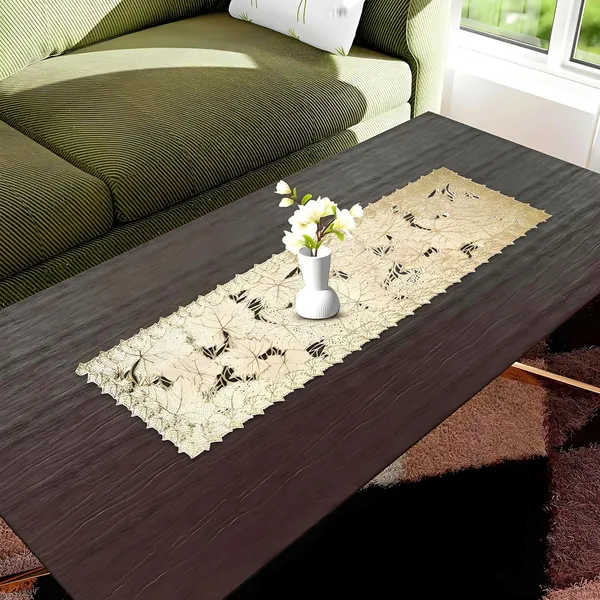 Gold_Polyvinyl_Chloride_Center_Table_Runner_For_Dining,Tv_Unit,Centre_Table