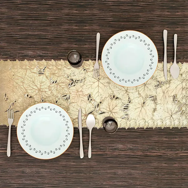 Gold_Polyvinyl_Chloride_Center_Table_Runner_For_Dining,Tv_Unit,Centre_Table