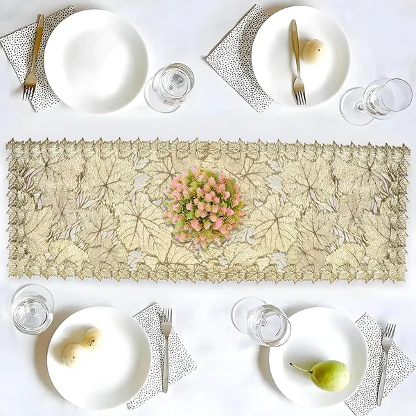 Gold_Polyvinyl_Chloride_Center_Table_Runner_For_Dining,Tv_Unit,Centre_Table