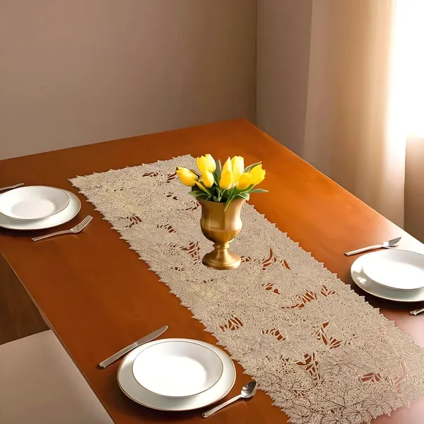 Gold_Polyvinyl_Chloride_Center_Table_Runner_For_Dining,Tv_Unit,Centre_Table