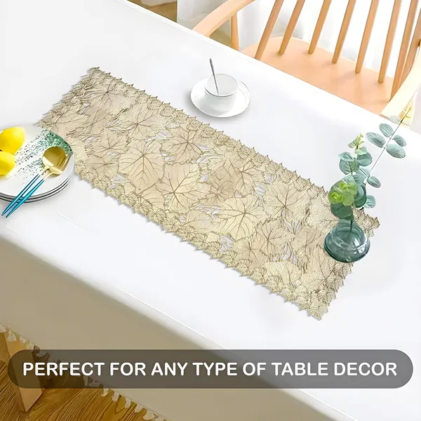Gold_Polyvinyl_Chloride_Center_Table_Runner_For_Dining,Tv_Unit,Centre_Table