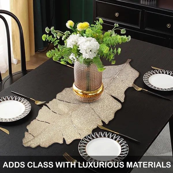 Gold_Leather_Table_Runner_For_Dining,Tv_Unit,Centre_Table