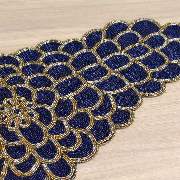 Dark_Blue_And_Gold_Made_For_You_Premium_Handcrafted_Glass_Beaded_Table_Runner_For_Dining,Tv_Unit,Centre_Table