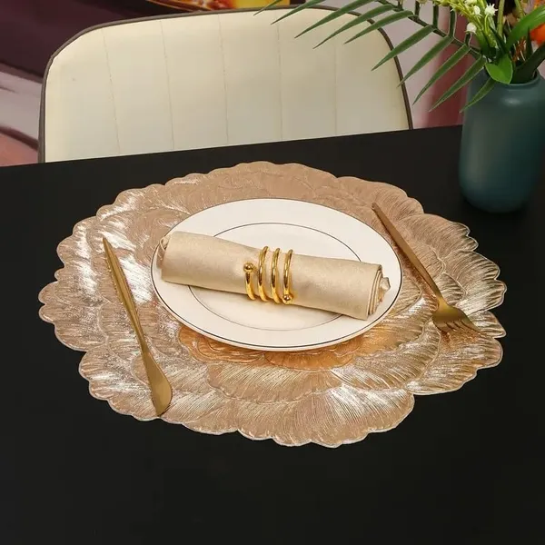 Gold_Polyvinyl_Chloride_Dakshya_Industries_Heat_Resistant_Round_Table_Placemat_For_Dining,Tv_Unit,Centre_Table