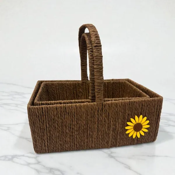 Brown_Hand_Woven_Natural_Fiber_Rope_Storage_Organiser_Basket_Set_With_Handles_For_Bathroom,Kitchen