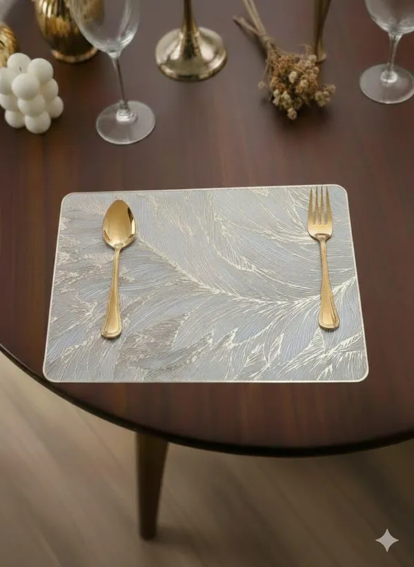 Golden_Polyvinyl_Chloride_Rectangle_Table_Placemat_For_Dining_Table_&_Kitchen_Decor