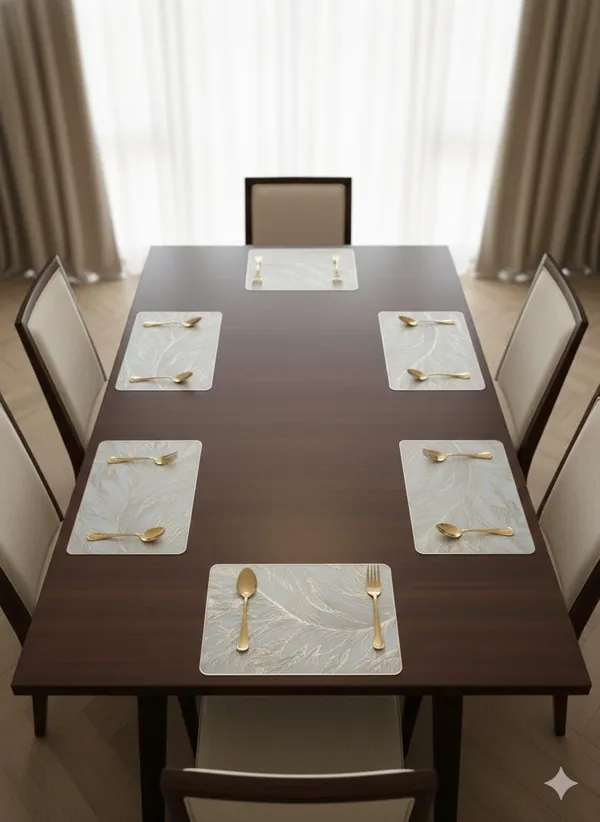Golden_Polyvinyl_Chloride_Rectangle_Table_Placemat_For_Dining_Table_&_Kitchen_Decor