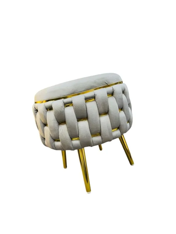 Grey_Velvet_Half_Knitted_Ottoman_Stool_With_Four_Golden_Legs_&_Footrest_For_Living_Room_&_Bedroom_Hallway,_Lounge