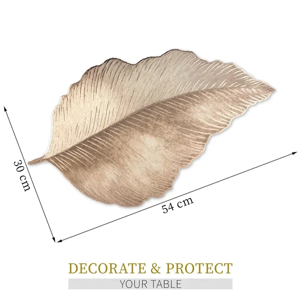 Kuber_Industries_Soft_Leather_Dining_Table_Mat_Set_of_6_|_Non-Slip_Heat_Resistant_Placemats_for_Kitchen_|_Decorative_Centre_Table,_Dinner_Plate_and_Bed_Side_Mat_|_Emboss_Leaf_-_Golden