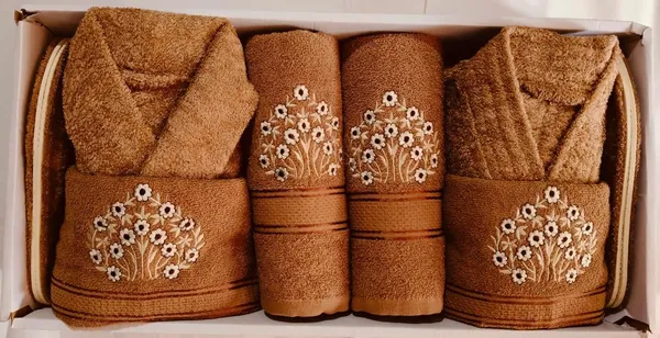 Coffee_Terry_Cotton_Embroidery_Design_With_King_And_Queen_Bathrobe_For_Bathroom