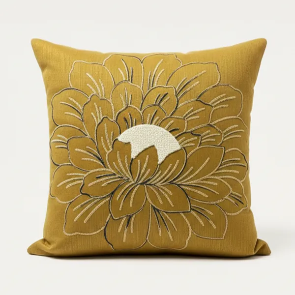 Yellow_Embroidered_Design_Linen_Cushion_Cover_For_Sofa