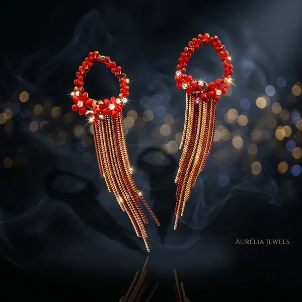 Red_Premium_Alloy_Earrings_For_Women