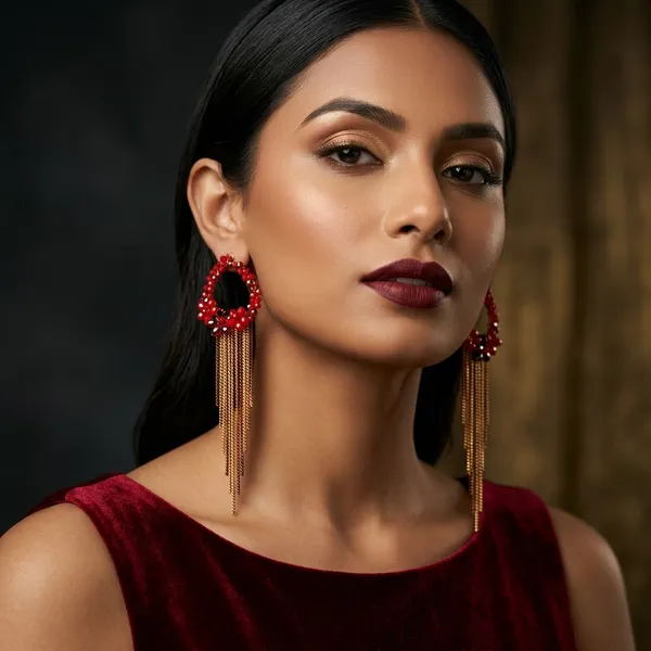 Red_Premium_Alloy_Earrings_For_Women