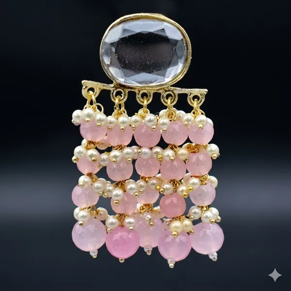 Light_Pink_Premium_Alloy_Earrings_For_Women