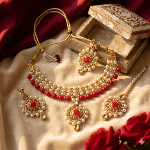 Red_Premium_Alloy_Necklace_Sets_For_Women