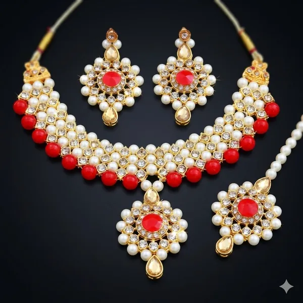 Red_Premium_Alloy_Necklace_Sets_For_Women