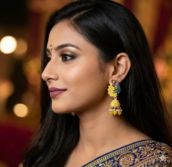 Yellow_Premium_Alloy_Earrings_For_Women