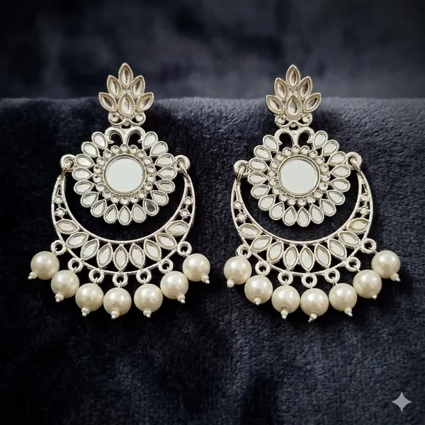 White_Premium_Alloy_Maang_Tika_Sets_For_Women