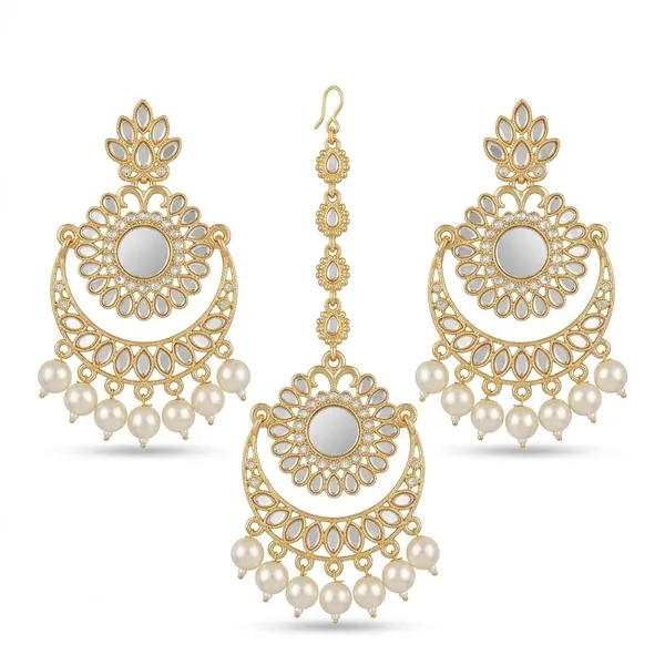White_Premium_Alloy_Maang_Tika_Sets_For_Women