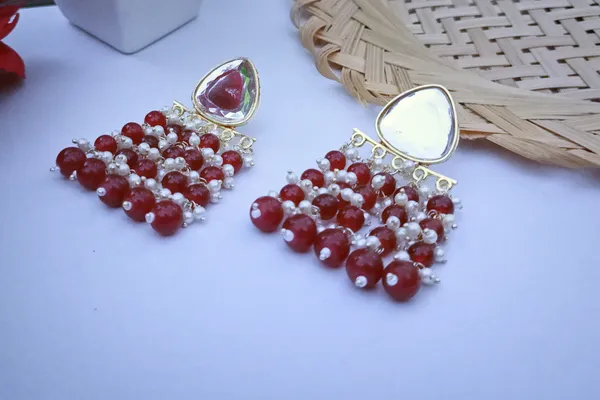 Maroon_Premium_Alloy_Earrings_For_Women