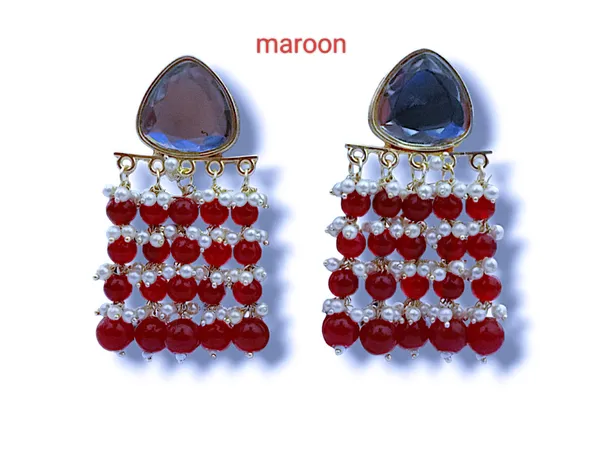 Maroon_Premium_Alloy_Earrings_For_Women