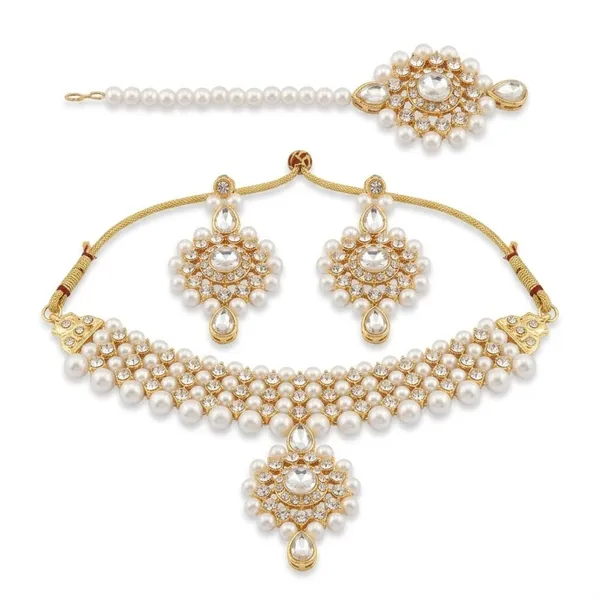 White_Premium_Alloy_Necklace_Sets_For_Women