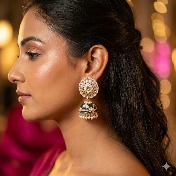 Green_Premium_Alloy_Earrings_For_Women