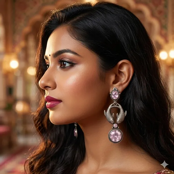 Pink_Premium_Alloy_Earrings_For_Women