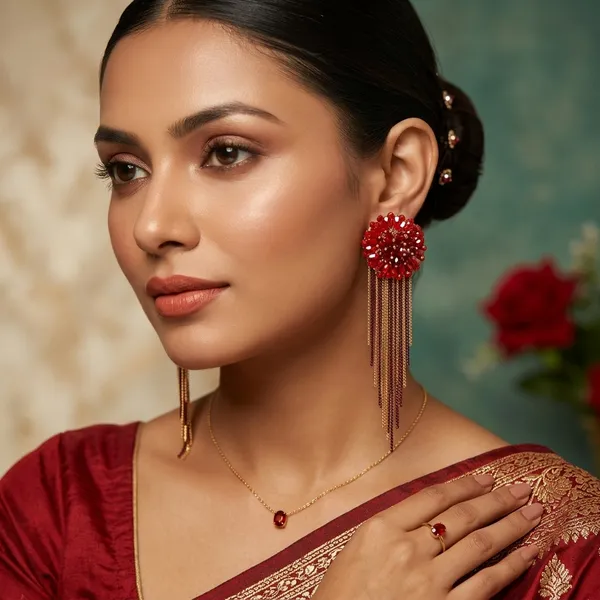 Red_Premium_Alloy_Earrings_For_Women