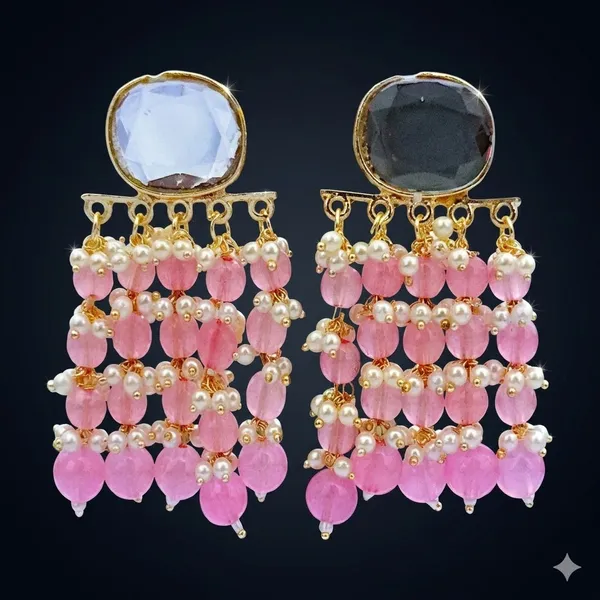 Dark_Pink_Premium_Alloy_Earrings_For_Women