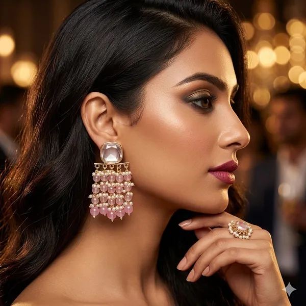 Dark_Pink_Premium_Alloy_Earrings_For_Women