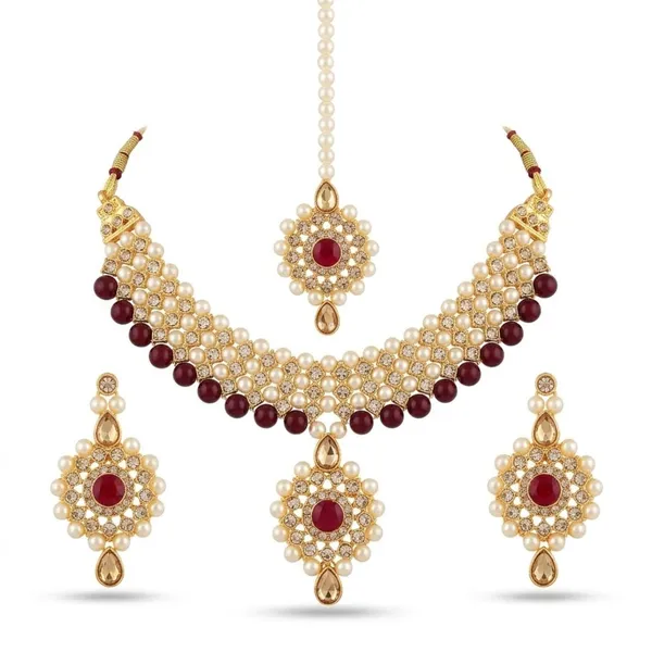 Maroon_Premium_Alloy_Necklace_Sets_For_Women