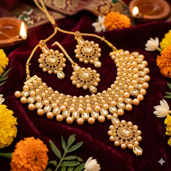 Golden_Premium_Alloy_Necklace_Sets_For_Women