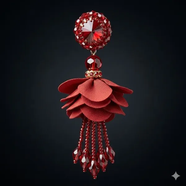 Red_Premium_Alloy_Earrings_For_Women